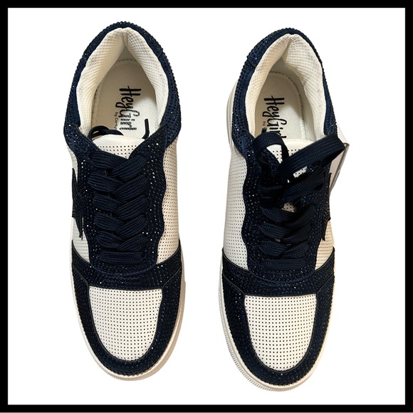 NWT! HEY GIRL, BY CORKY’S,IN NAVY BLUE/WHITE W/ CRYSTAL STAR, WOMAN’S SIZE 10. - Picture 14 of 16